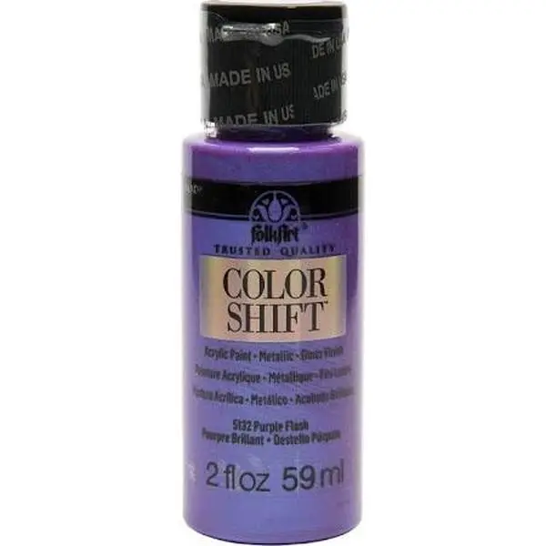 Plaid FACS2-5132 2 oz Color Shift Acrylic Paint - Purple Flash, for Arts and Crafts Creativity Projects, No