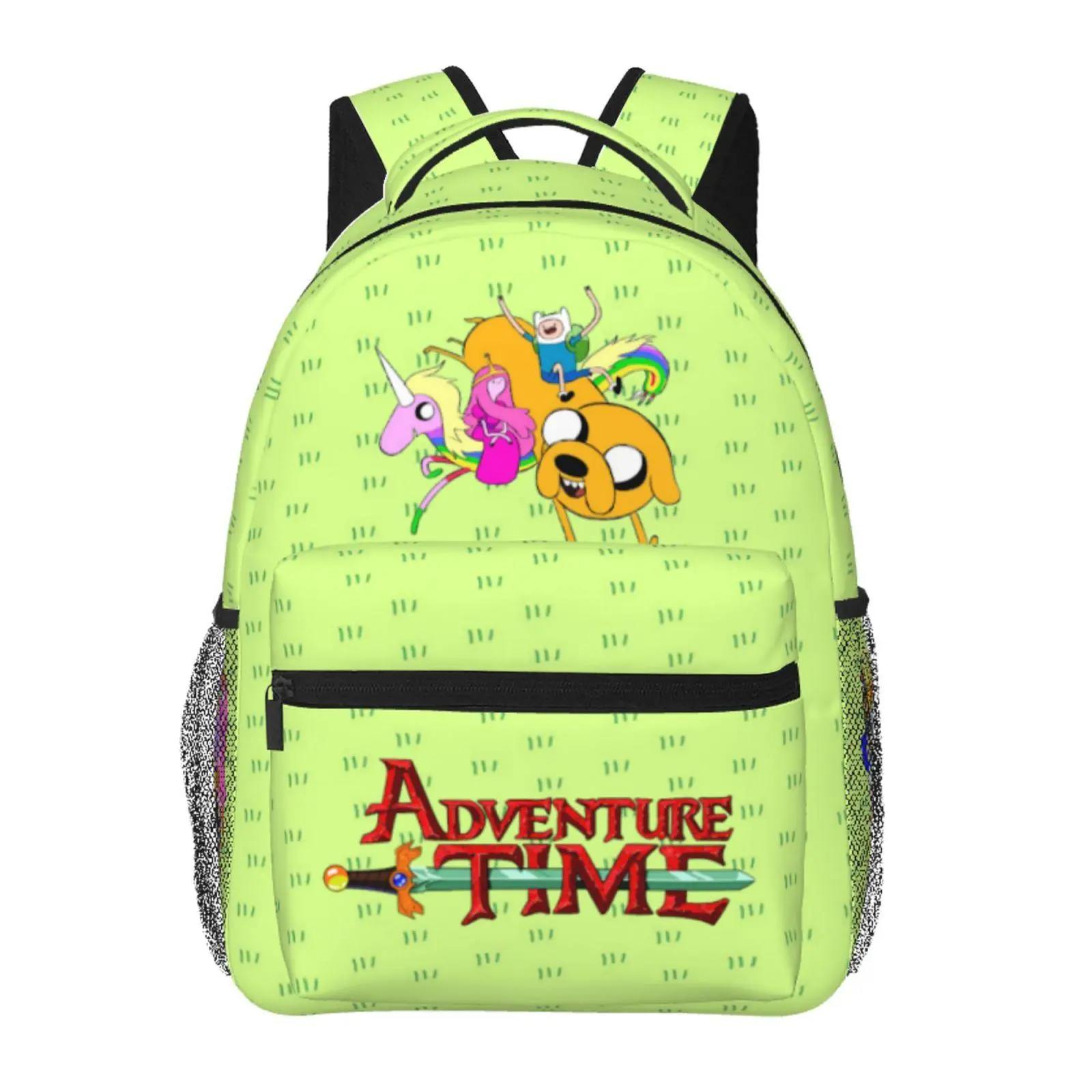 Kawaii Adventure time School Backpack Adventure time merch Cute Cartoon Daily Backpack Adventure time complete series Lightweight Large Capacity Bookbag, Trendy Y2K Aesthetic Back to School Accessories for Teens