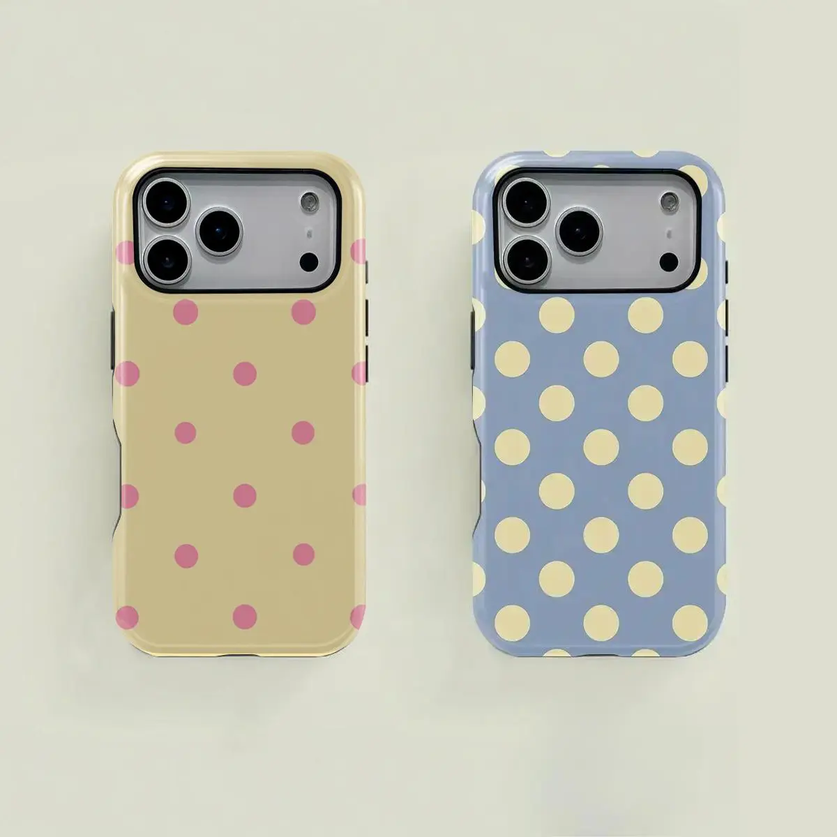 LUMN Studio Classic Polka Dot 2-in-1 Dual-Layer Handheld Magnetic Cellphone Cover - Built-in MagSafe Ring, Shockproof Protective Smartphone Casing, Anti-Scratch, Durable Accessories for iOS/Android Devices (iPhone 11-17 Pro Max, Samsung S22-S26 Ultra), Sh