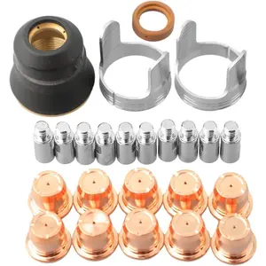 24Pack IPT-40/PT-40 Plasma Consumables Kit - Tips, Electrodes, Stand-offs, and Swirl Rings for CUT-55DS Pro/CUT-65DS Plasma Cutting Machines