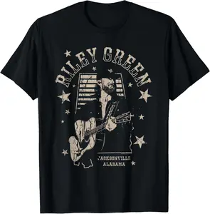 100% Cotton Riley Green Jacksonville Alabama Country Music Artist T-Shirt