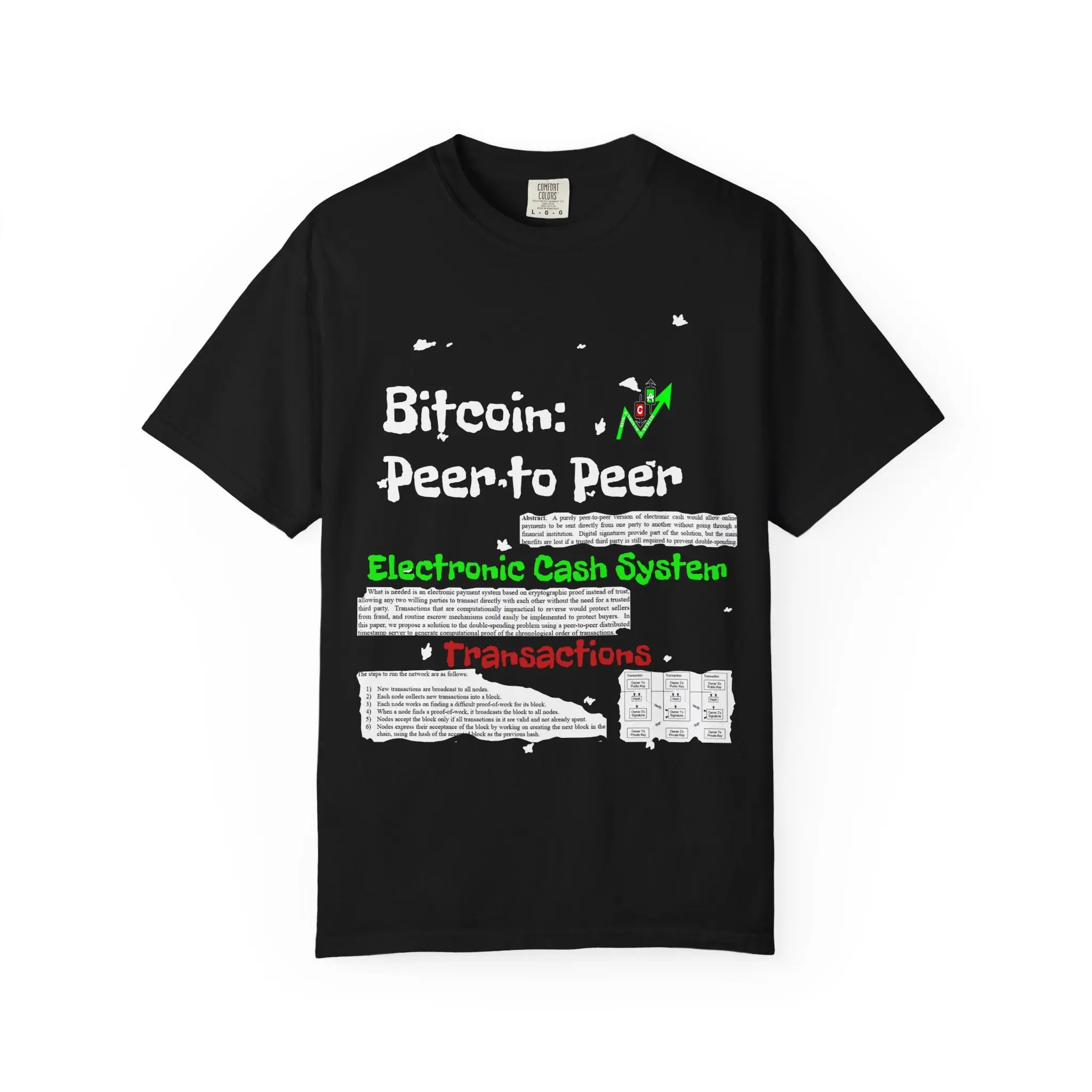 The Whitepaper Bitcoin Crypto Streetwear Shirt - Genesis Peer to Peer Graphic Tee