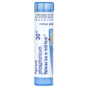 Boiron Ferrum Phosphoricum, 30C, Mild Fever Relief, Approx 80 Pellets