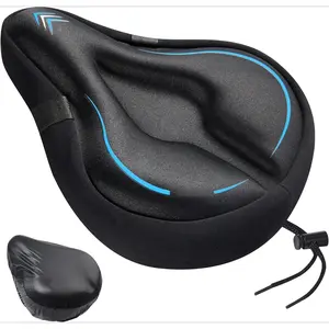 Bike Seat Cushion, Comfort Bike Seat Cover for Men Women, Exercise Bicycle Seat Cushion Padded Cover Compatible with Peloton, Mountain Stationary Bikes