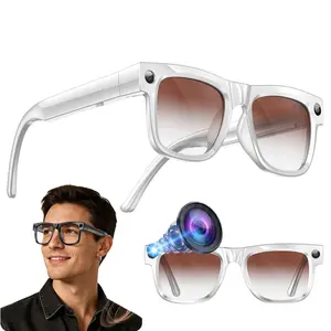 Smart Glasses with 4GB Memory(No TF Card Need), 8MP Camera AI Glasses, Anti-Shake Video Recording , 290Mah Battery,AI Real Time Translation ,Bluetooth Calling ,Build-in Mic & Speakers, HiFi Audio ,Music Control.
