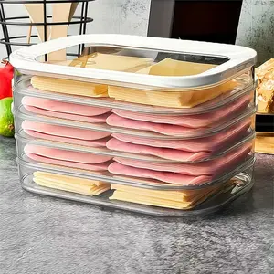 5 Tier Stackable Food Storage Containers Leakproof Reusable Fridge Organizer for Bacon Ham Cheese Storage Space Saving, Kitchen Organizer,These also make great gifts—perfect for Mother’s Day