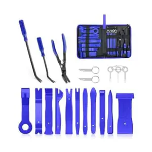 Nilight 19-Piece Nylon Fiber Automotive Trim Removal Tool Set - Automotive Tools with Impact-Proof Clip Plier, Upholstery Remover, Radio Audio Toolkit, Lightweight Grip, and Portable Zipper Pouch