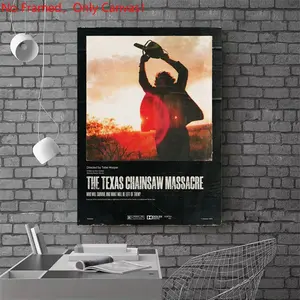 1 piece/set frameless canvas painting print poster, Classic Movie scenes Poster art，Texas Chainsaw Massacre， a perfect gift for Movie loves, ideal gift for bedroom, living room, dorm hallway, kitchen, mural, wall decoration, room decor