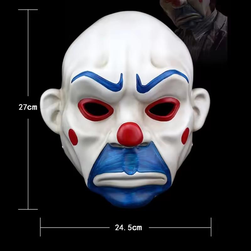 2026 High Quality Resin Mask Collect Halloween Joker Robber Mask Adult Clown Dark Knight Scary Masquerade Party Cosplay Costume unique festival gift
