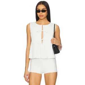 Elodie the Label Kali Linen Top in White