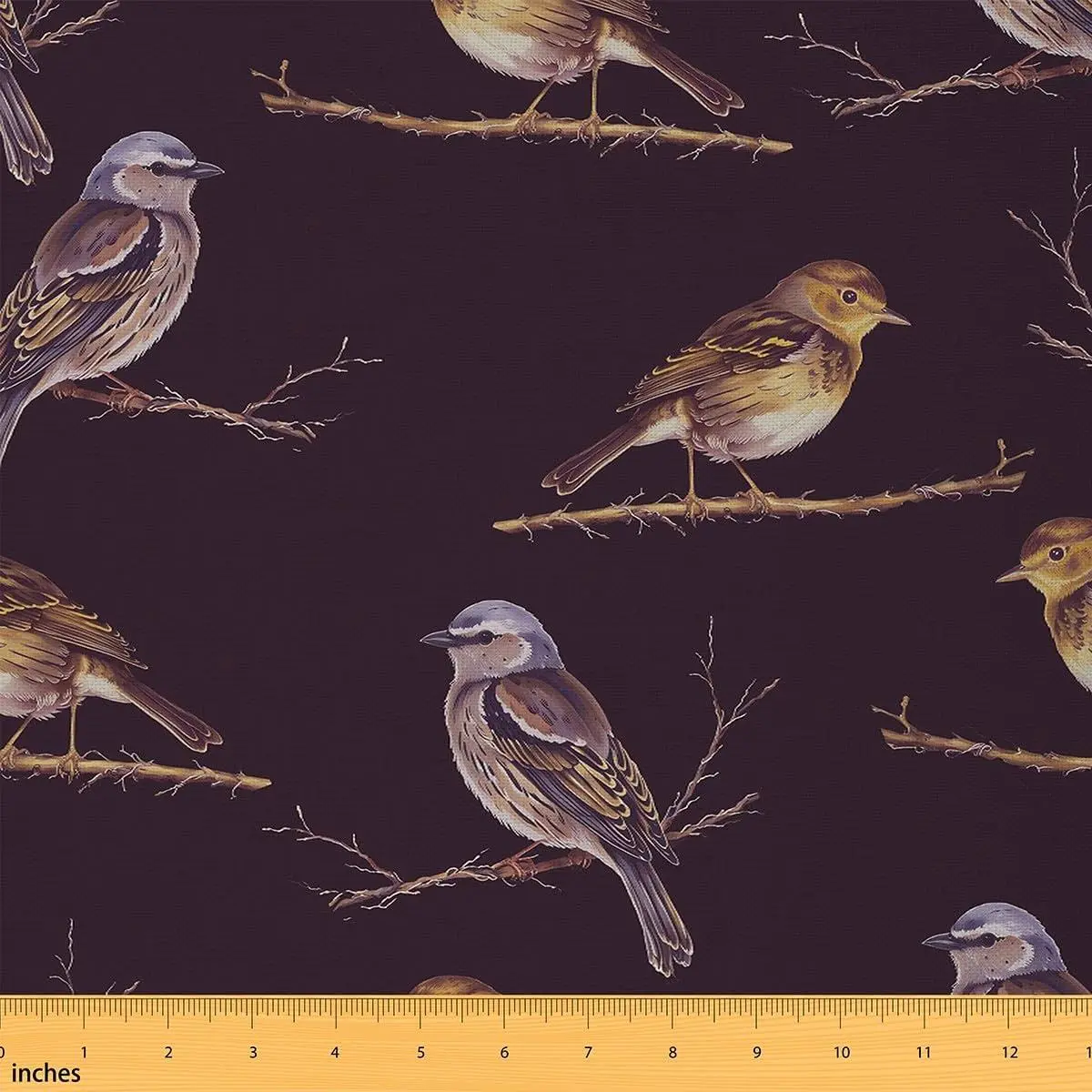Lovely Bird Fabric,,Multicolor Animal Print with Print uru Design,Soft Flannel Polyester No Stretch Sewing Craft,Waterproof,Outdoor/Indoor,DIY Crafts,Sewing,Arts,Decorative