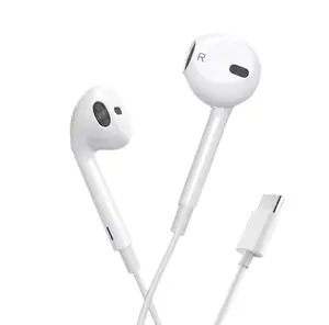 Type-C Wired Semi-In-Ear Earbuds, HiFi Stereo Sound Wired Earphones with Microphone & Volume Control, Portable Design Earphones for Samsung Plus & iPhone 16/15 Pro Devices, Audio, Light Weight Earbuds