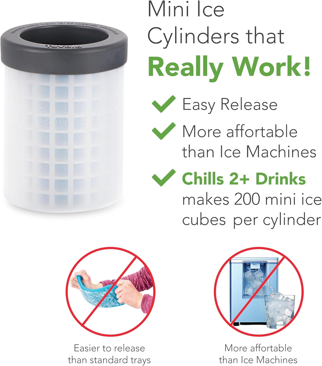 Mini Ice Cylinder- Squeeze & Release- Set of 2, 1000422, Gray Mini Ice Cylinder- Squeeze & Release- Set of 2, 1000422, Gray