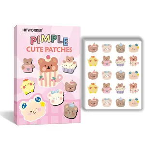 Hydrocolloid Cute Cartoon Acne Pimple Patches, Daily Skin Care Cover Patches, Gentle Invisible Waterproof Adhesive Spot Stickers, Facial Blemish Protection