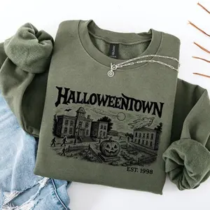 [Sale off up to 50%] Halloweentown Est 1998 Sweatshirt, Halloweentown University, Retro Halloweentown Sweatshirt, Fall Sweatshirt, Halloween Sweatshirt