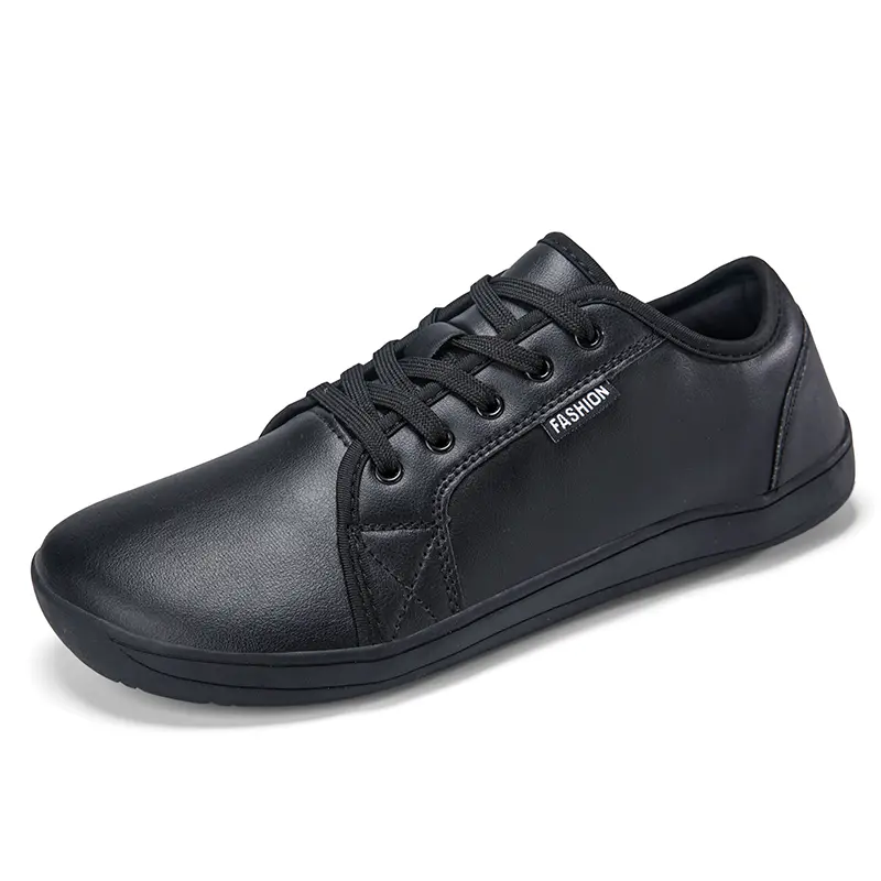 2026 New Men's Laces Casual Trainers - Wide-Toe Leather Waterproof Comfortable Spring Sports Shoes