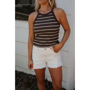 Spencer Tank-Brown/Cream