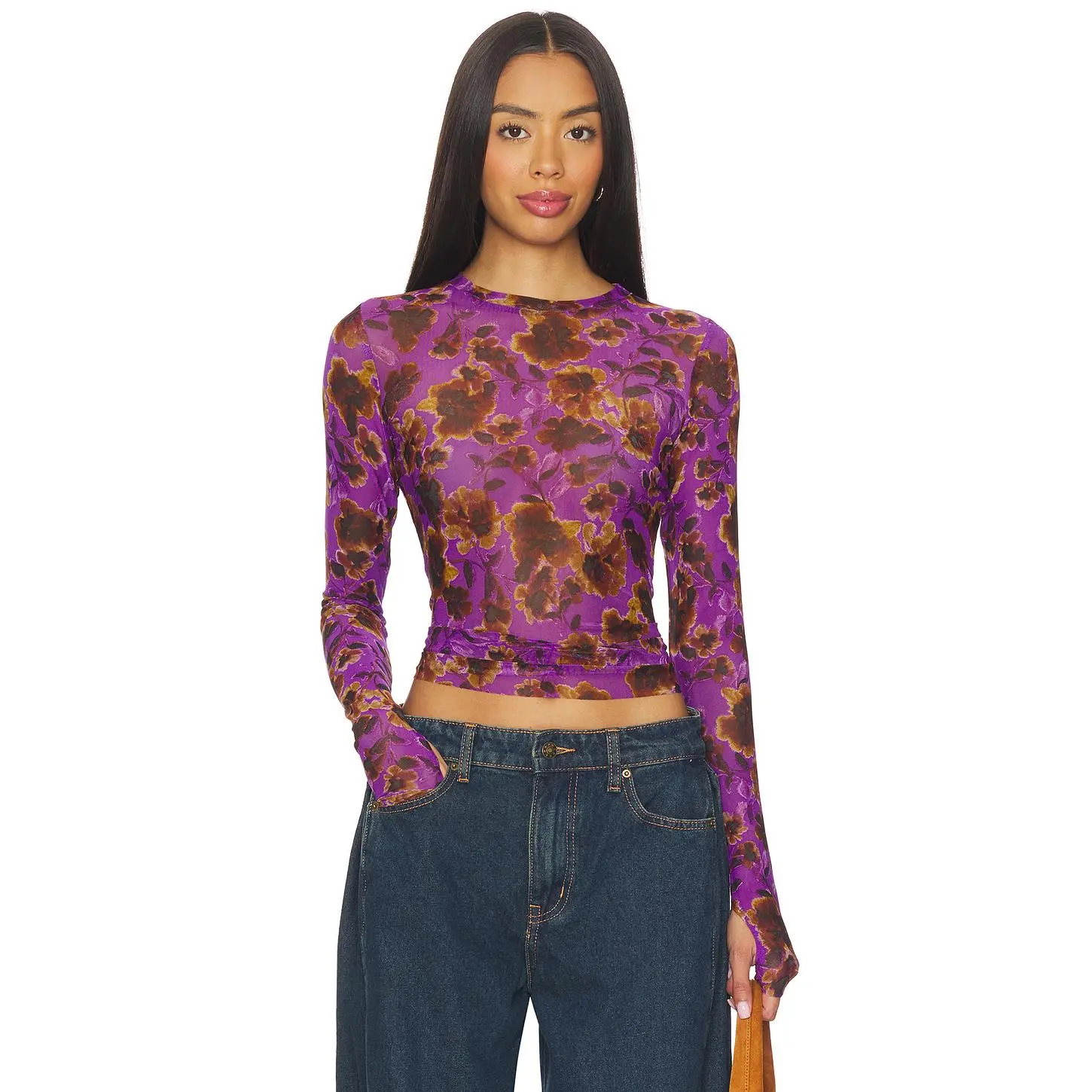 AFRM Kaylee Top in Violet Haze Floral