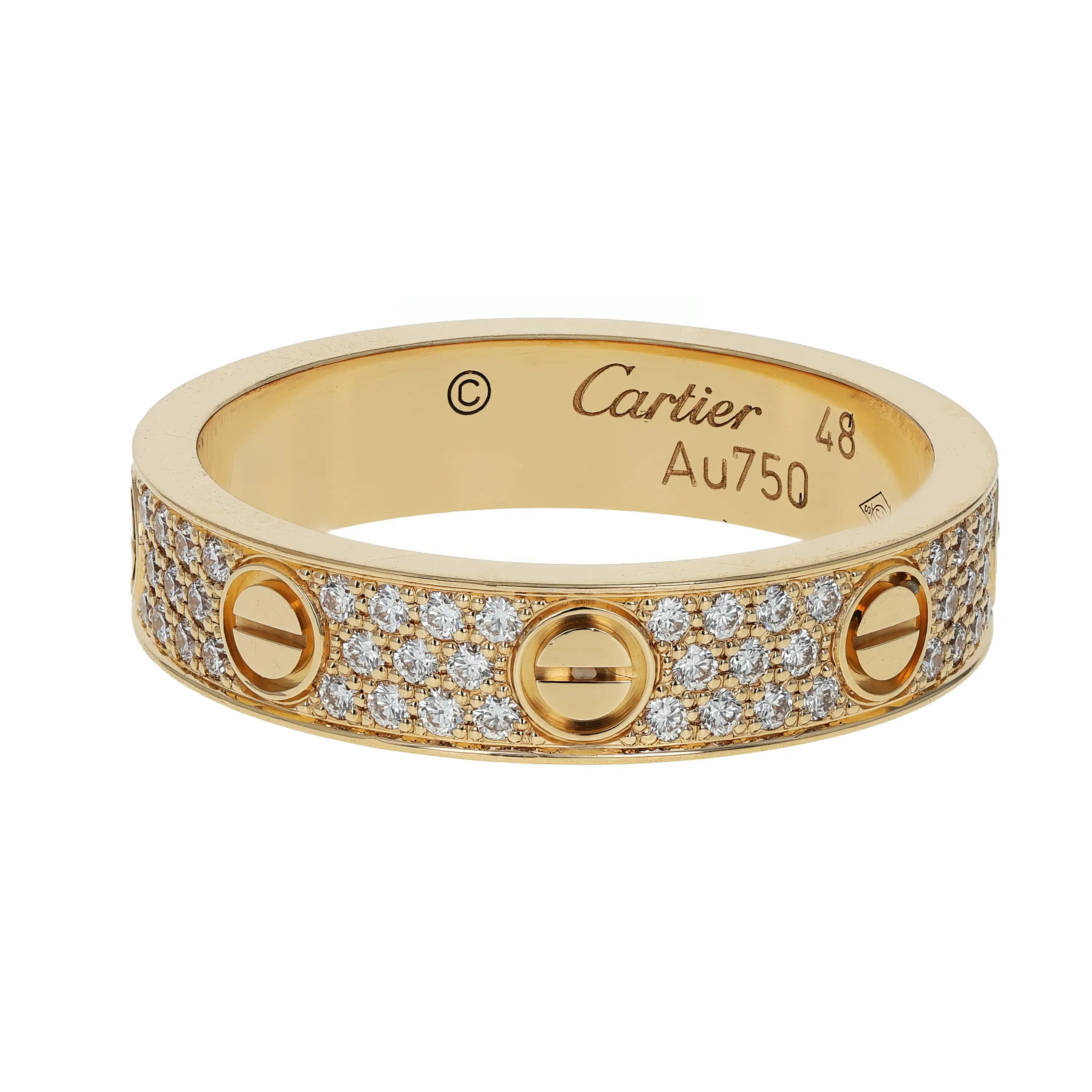 Pre-owned Cartier Love Ring Size 48