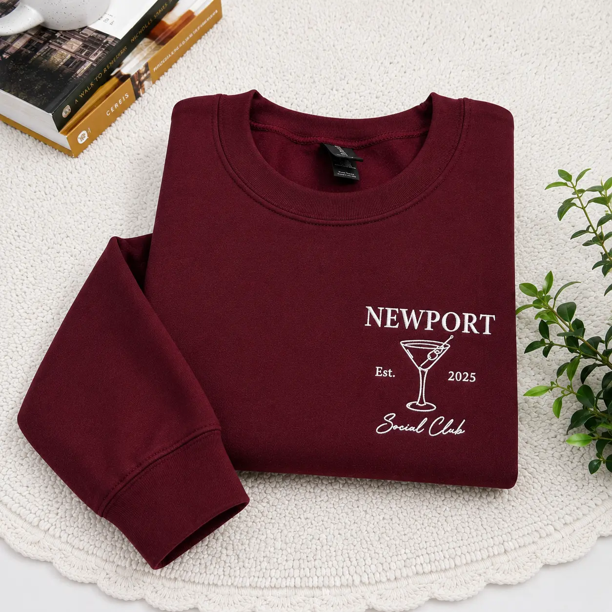 Custom Embroidered Bachelorette Party Sweatshirt, Bridal Shower Crewneck, Left Pocket Embroidery Pullover, Bridesmaid Gift, Girls Trip, Bride Squad Sweatshirt