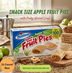 Apple Filled Snack Pies, Flaky Pastry Style Sweet Treats, Snack Size 12 Count Pack