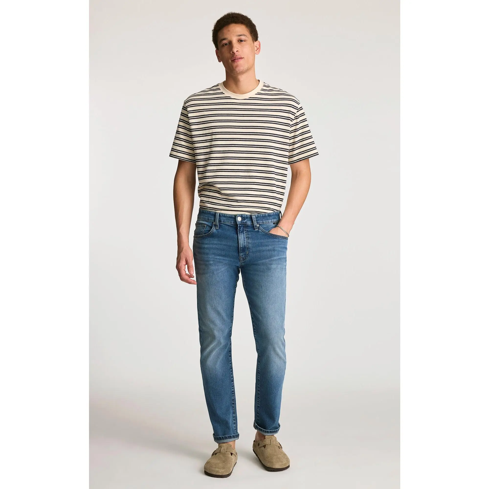 Men's Marcus Slim Straight-Leg Denim Pants, Mid Vintage Selvedge Style