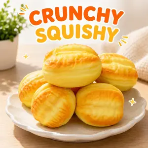 Crispy Fried Dough Stick Squishy Toy, Crunchy Look Food Stress Ball, Soft Fidget Squeeze Toy for Stress Relief