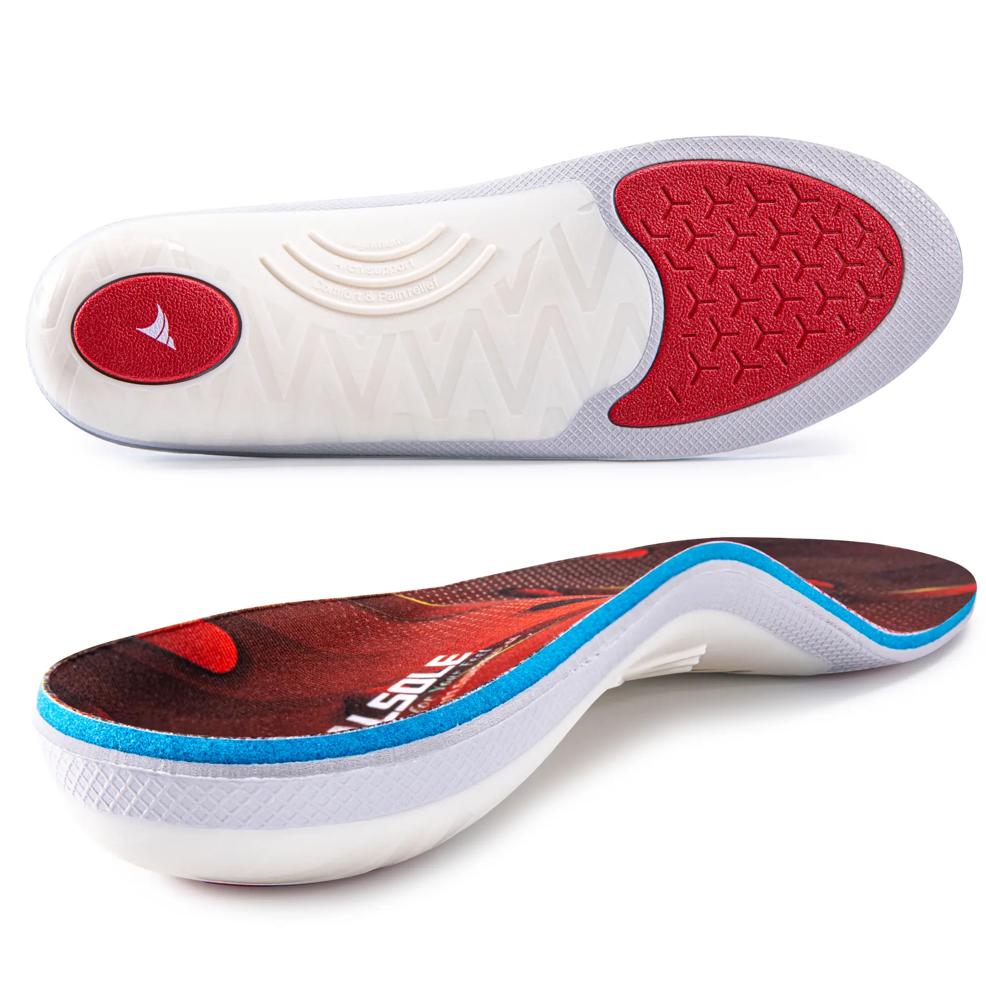 VALSOLE Sturdy Foam-Based Arch Support Insoles & Heel Liners for Women’s Shoes, 250+ Lbs Heavy Duty Ergonomic Orthopedic Fit Inserts, Extra Thick Cushioning, Shock Absorption, Hiking & Standing Work Boots