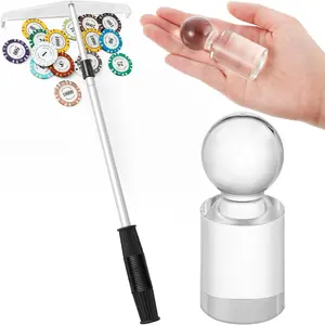 Roulette Game Accessory Set – Telescopic Chip Rake and Acrylic Win Marker – Pro Casino‑Style Tool for Roulette Wheel Games, Parties & Game Nights (Adjustable, Clear View)