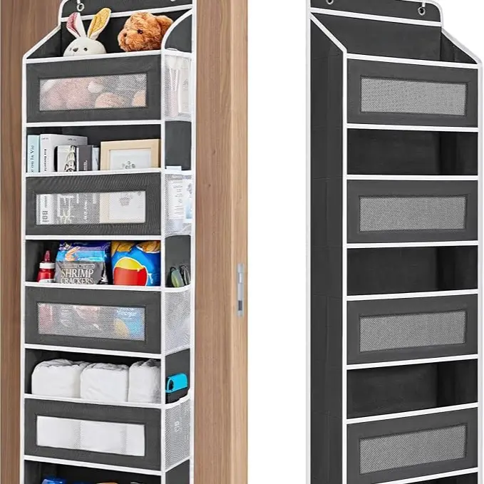 5-tier fabric organizer, hanging bag for behind the wardrobe door for organizing underwear and socks, a home storage solution that meets needs, meets storage needs, back to school, dorm essentials, home decor, home essentials