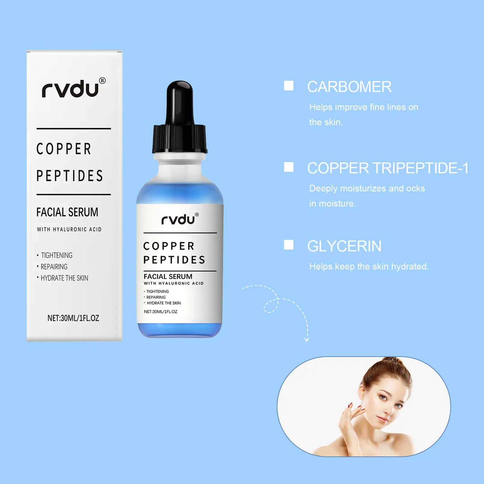 GHK-Cu Copper Peptide Serum with Hyaluronic Acid, Deep Hydrating Nourishing Facial Serum - 30ML Gentle Anti-Aging Skincare for All Skin Types, Firming & Smoothing for Men Women - TikTok Shop GHK-Cu Copper Peptide Serum with Hyaluronic Acid, Deep Hydrating Nourishing Facial Serum - 30ML Gentle Anti-Aging Skincare for All Skin Types, Firming & Smoothing for Men Women - TikTok Shop