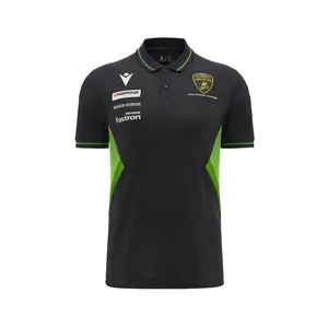 Automobili Lamborghini Squadra Corse Men's Team Polo Shirt - White/Black