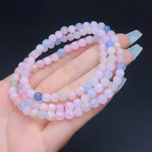 Wholesale 1pcs polyhedral morganite bracelet Women's gift Birthday gift bangle bracelet