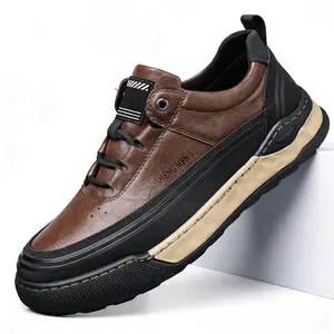 Men's Casual Leather Shoes Lightweight Comfortable Fashion Walking Shoes for Daily Work Outdoor Activities Ideal Father's Day Gift wear-resistant non-slip Sneaker Trainer,Breathable Lightweight Sports Shoes,spring new men