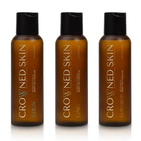King, Reign & Monarch Body Oil Set | Lightweight Formula | Skin Repair & Nourishment | Hydrating Aromatic Blend | Smooth Radiant Skin