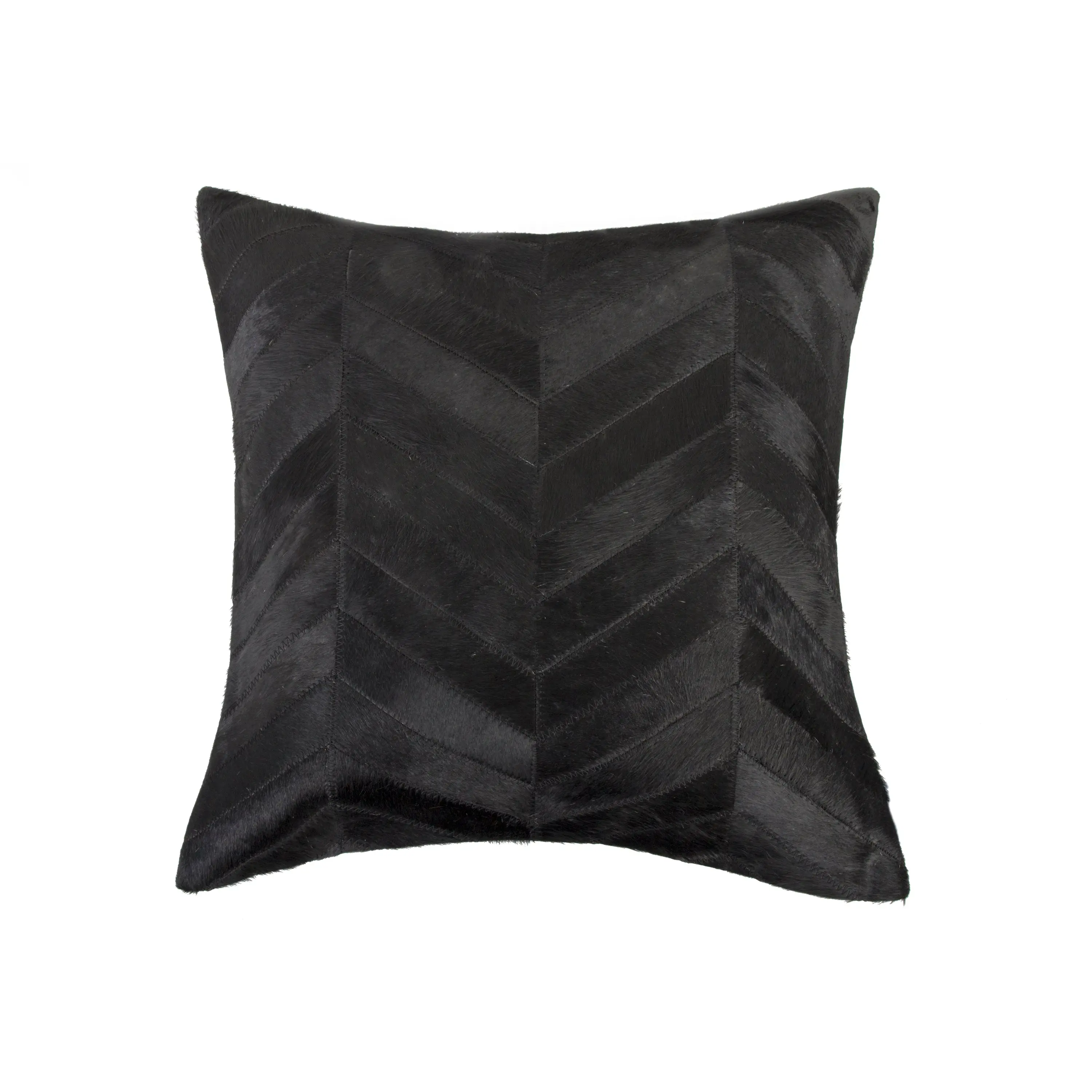 Natural Torino Chevron Neutral Cowhide Pillow | 18"x18"