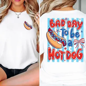 Comfort Colors® Bad Day To Be a Hot Dog Shirt, Hot Dog Shirt, Summer Tee, Bad Day to Be a Hotdog, Funny 4th of July Shirt, Labor Day Shirts L97