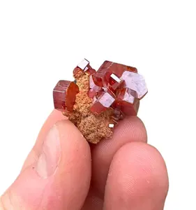 Vanadinite Cluster - Grade AA from Morocco - Grounding, Focus, Creativity - Red Vanadinite Crystal