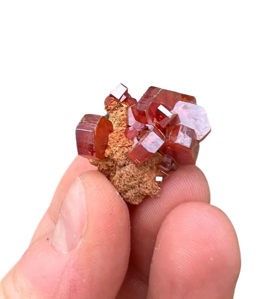 Vanadinite Cluster - Grade AA from Morocco - Grounding, Focus, Creativity - Red Vanadinite Crystal