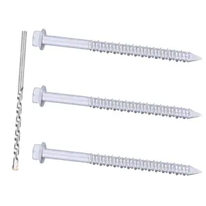 1/4 x 2-3/4" 410 Stainless Steel Hex  Tapcon Concrete Screw Anchor, for Anchoring to Masonry, Block or Brick (100Pcs)
