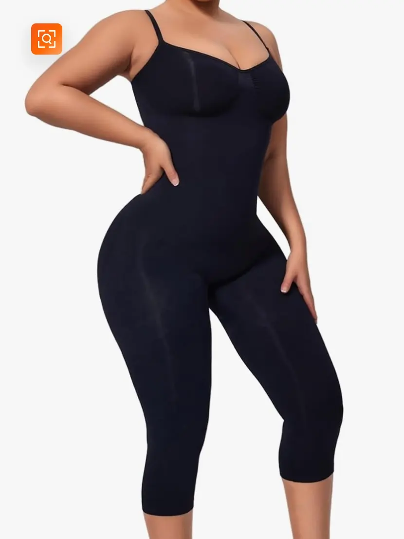Tummy Control Bodysuits Full Body Suit Shapewear One Piece Capri Jumpsuits for Women
