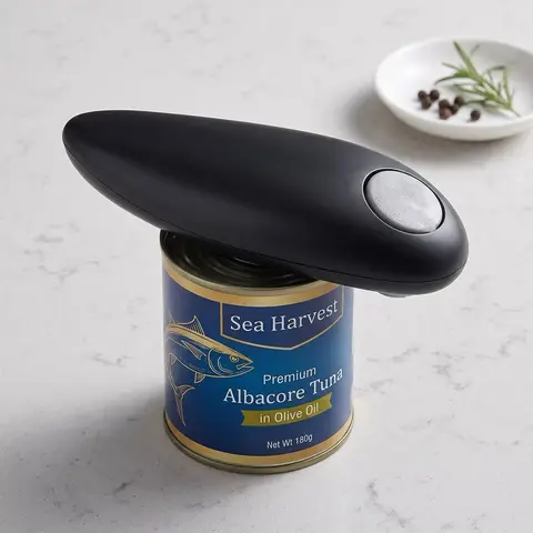 Automatic Electric Can Opener - Kitchen Utensils Opener with 1-Button Start, Fast Multi-Size Fit, Round Smooth Edge Cuts for Safer Can Access, Hands-Free Use, Eliminate Painful Gripping, Ideal for Grandparents, Busy Home Cooks, Festive Gifts