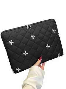 Multi-Size Laptop Bag with Bow Pattern, Computer Protection Case, Tablet Organizer, Ideal for Women, Teachers, Students, School Supplies