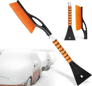27" Snow Brush and Ice Scrapers for Car Windshield, Detachable Snow Scrapers with Ergonomic Foam Grip for Cars, Trucks, SUVs