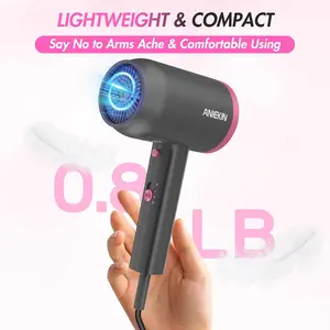 Hair Dryer, 1875 Watts Fast Drying Blow Dryer with Diffuser and Concentrator, Compact Lightweight Hair Dryer for Women and Men