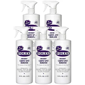 5 Pack Folex Instant Carpet Spot Remover Carpet Cleaner - 32 oz - Removes Pet Accidents, Grease, Red Wine and More