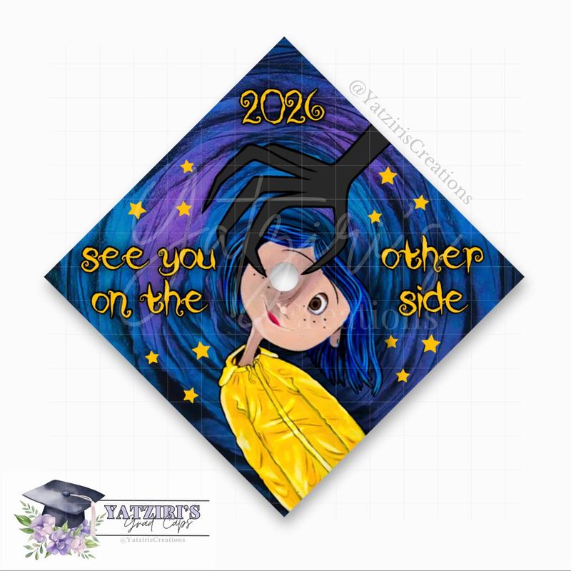 See You On The Other Side Printed Graduation Cap Topper