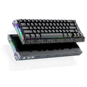 ATTACK SHARK R68HE RGB Mechanical Gaming Keyboard USB-C Wired, Custom Magnetic Axis E-sports grade Hall sensor Carbon fiber composite material Versatile Computer Keyboard Suits For Office Computer Use