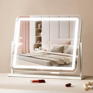 【FathersDayGift】VEVOR Lighted Makeup Mirror 3 Color Vanity w/ USB Port Magnification21.7x17.7 in
