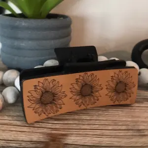 Sunflower hair clip.